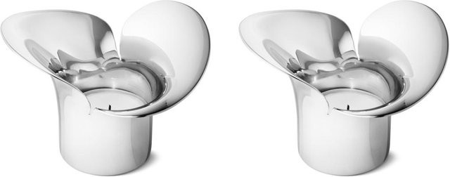 Georg Jensen Bloom Botanica Teelichthalter in Silber mit floralem Design - Bild 1