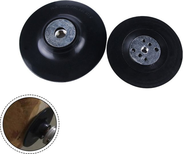 Vibratite Gummi Schleifpad für Winkelschleifer in Schwarz - Bild 1
