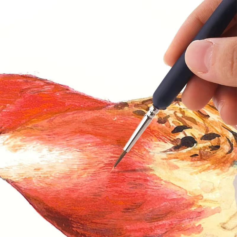 Lonely Finger Miniatur Detailpinsel Set aus Nylon für Aquarell, Gouache und Öl in Schwarz - Bild 4