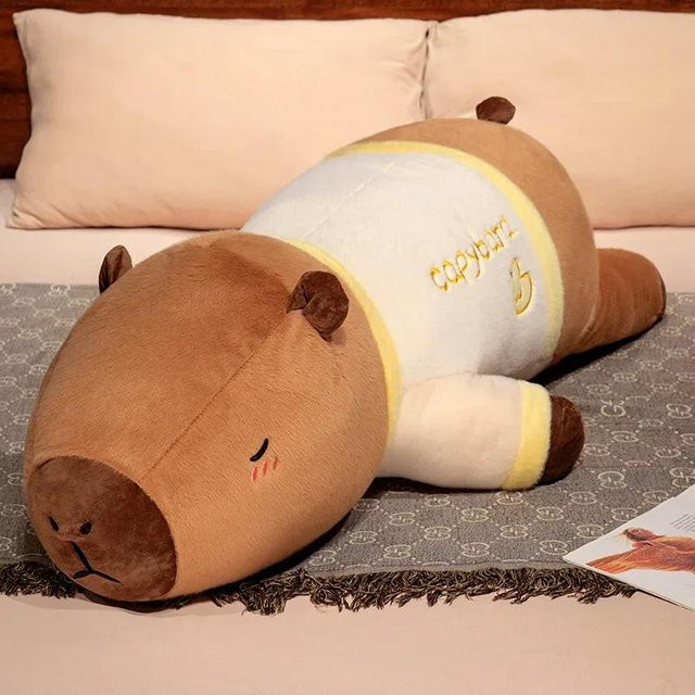 Yiran Health & Beauty Kawaii Kapibara Plüschtier, 75cm, Braun - Bild 1