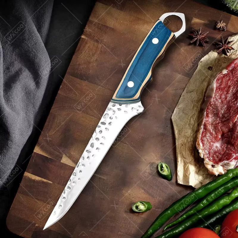 WXCOO Handgeschmiedetes Ausbeinmesser aus Holz mit multifunktionaler Schneidefunktion für Fleisch und Obst - Bild 3