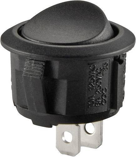 TRU Components TC-R13-208C-02 Wippschalter Schwarz 250 V/AC 10A 1 x Ein/Ein rastend bündig montierbar - Bild 1