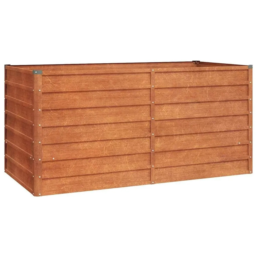 DELUKE Hochbeet ISAK aus Cortenstahl in Braun-antik, unten offen, B: 160 cm, T: 80 cm, H: 77 cm - Bild 2