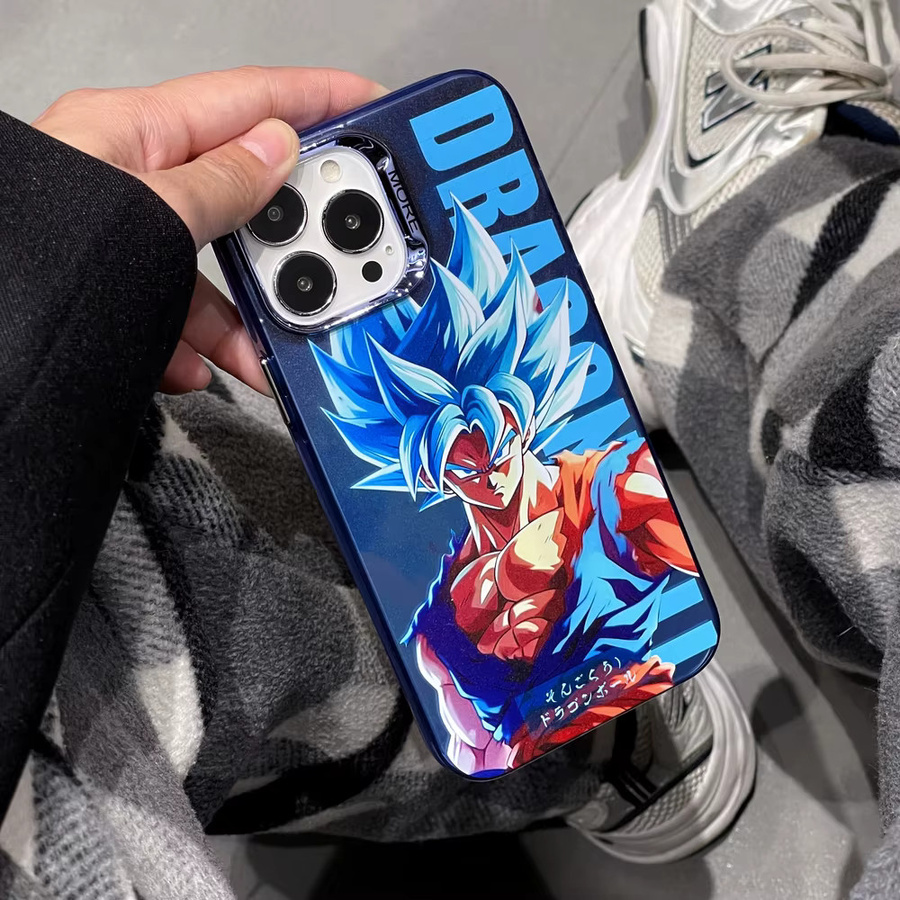 Bandai Dragon Ball Son Goku Saiyan Handyhülle für iPhone 17 16 15 14 13 Pro Max, Stoßfeste Hartschale, Multicolor - Bild 4