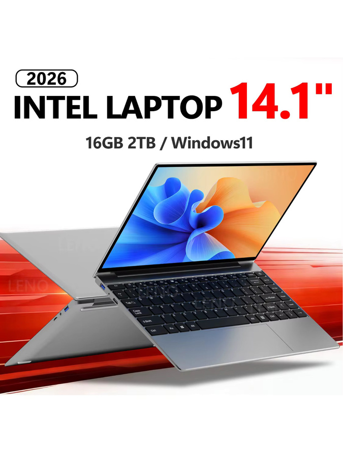 Lenovo 14,1-Zoll Laptop mit Intel N3700, 16 GB RAM, 2 TB SSD, Windows 11, Silver - Bild 5