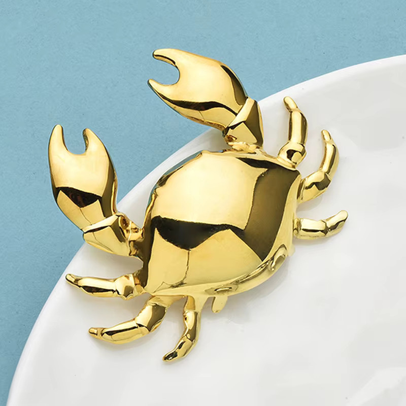 Wuli&baby Krabben-Brosche, Edelstahl, 2-farbig - Bild 2