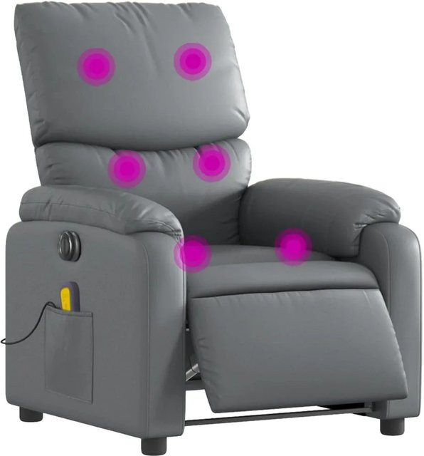 vidaXL Massagesessel Elektrisch Grau Kunstleder Modell 3 - Bild 1