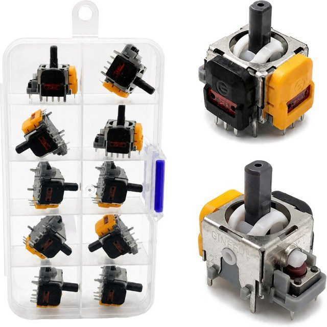 10 Stück 3D-Analog-Sensor Hall-Effekt-Joystick Ersatzteile für PlayStation 5, PS4, Xbox One und Nintendo Switch Pro in Multicolor - Bild 1