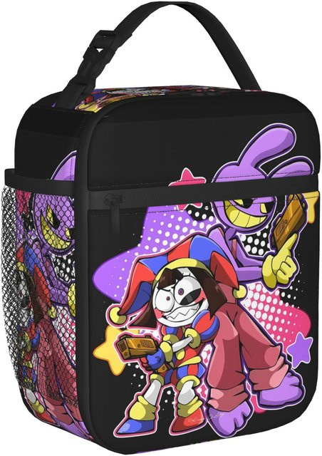 Fancy Style Studio Jax Cartoon Digitals Zirkus Thermische Lunchtasche für Kinder, Isoliertes Oxford Design in Multicolour - Bild 1