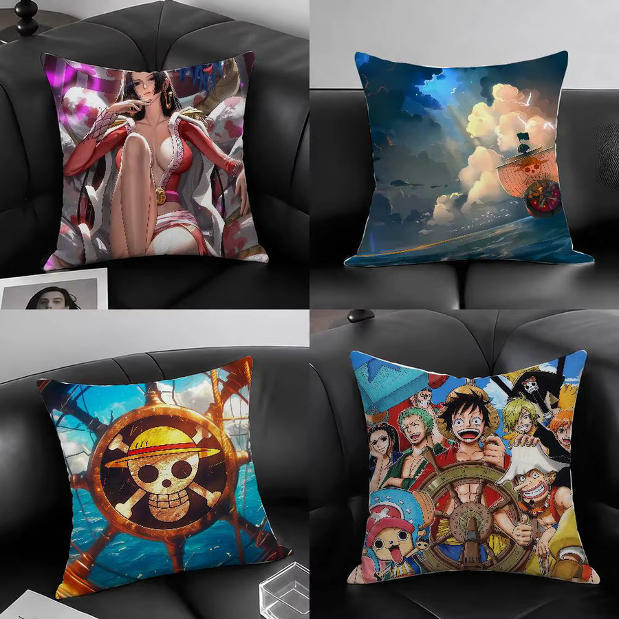 Bandai One Piece Strohhut-Piraten Anime Plüschkissenbezug, Mehrfarbig, B/H: 30 x 30 cm - Bild 2