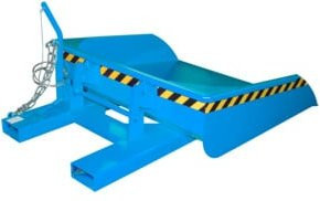 Bauer Staplerschaufel BSI 50 mit Seilzug-Entriegelung, Stahl lackiert, Lichtblau, B/T/H: 133,0 x 181,0 x 71,0 cm - Bild 1