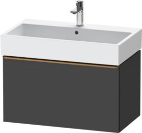 Duravit Waschtischunterschrank D-Neo, wandhängend, Grau matt, B/T/H: 78,4 x 44,2 x 44,0 cm - Bild 1