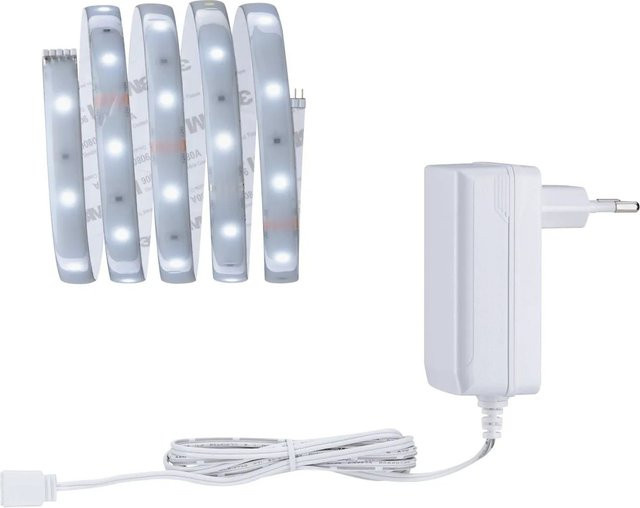 Paulmann MaxLED 250 LED-Streifen-Basisset mit Netzteil, 1,5m, Tageslichtweiß, Silber/Weiß, IP44 - Bild 1