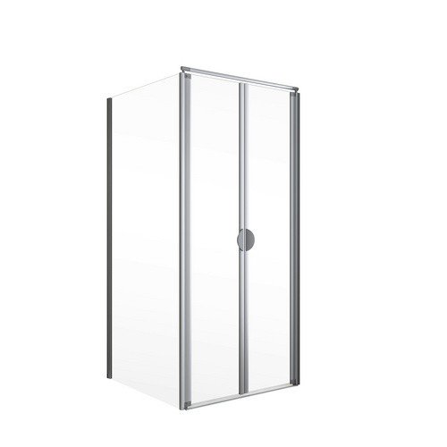 Schulte ExpressPlus Duschkabine Sunny Eckeinstieg mit Pendeltür, Farbe Silber/Transparent, B: 90 cm, H: 180 cm - Bild 2