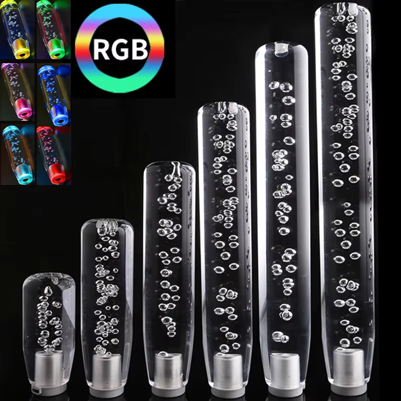 TCYATO RGB Kristall Schaltknauf mit Blasen-Design in Transparent - Bild 2