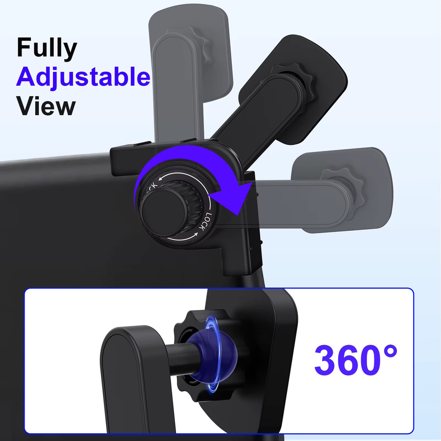 Xnyocn Magnetischer Handyhalter für Auto-Bildschirm und Büro-Monitor in Schwarz, universelle Display-Seitenhalterung mit Platte - Bild 3