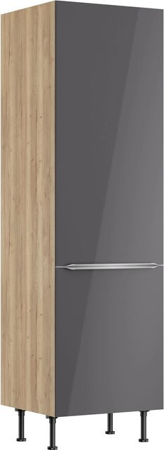 Optifit Küchen-Hochschrank Linus984 in Anthrazit und Wildeiche, B/T/H: 60 x 58,4 x 211,8 cm - Bild 1