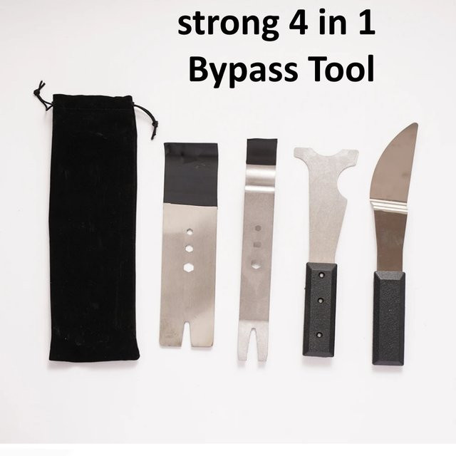 itstool 4-teiliges Einschubblatt-Bypass-Werkzeugset zum Öffnen von Haustürschlössern für DIY-Anwendungen - Bild 1