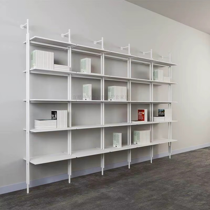 OAKCIA Bücherregal in Weiß, minimalistisches Metallregal für Büro und Wohnzimmer mit offenem Design - Bild 2