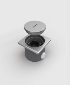 bs Bodensteckdose 7601A Einbau-Steckdose in Silber - Bild 1