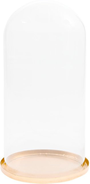 Rico Design Glashaube mit Metallsockel in Gold und Transparent, B/T/H: 20,5 x 11,0 x 11,0 cm - Bild 1