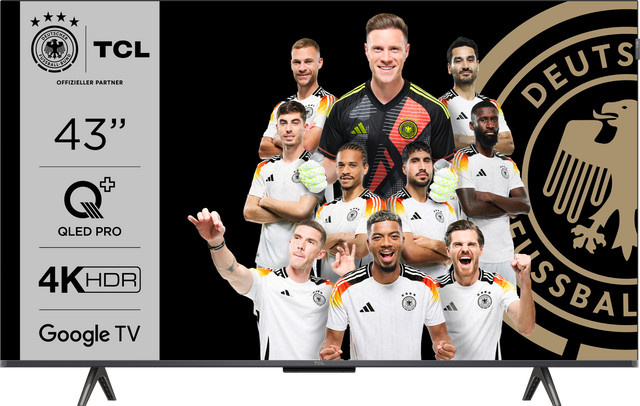 TCL 43QLED780 QLED Smart TV in Schwarz mit 4K UHD, Wi-Fi und Bluetooth - Bild 1
