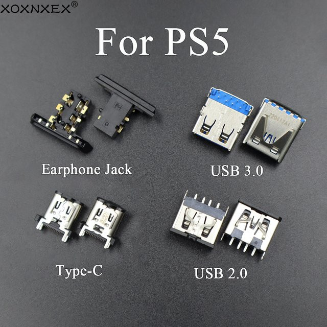 XOXNXEX USB-C Anschluss und 3,5 mm Klinkenbuchse Ersatzteil für PS5 Controller und Konsole - Bild 1