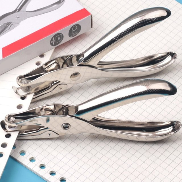 Einlochlocher aus Metall in Silber mit 6mm Lochdurchmesser für Scrapbooking, Home Office und Schule - Bild 1