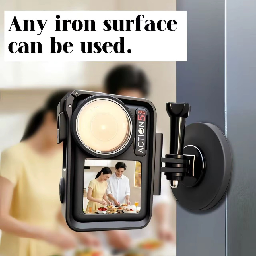 Magnetische Gimbita-Halterung mit Auto-Magnetfuß für GoPro Action 6, GoPro Action 5 Pro und DJI Pocket 3 in Schwarz - Bild 3