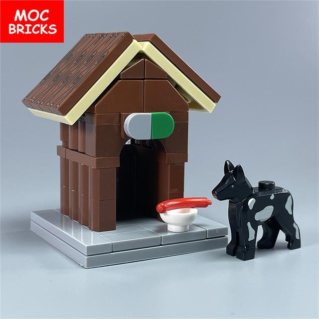 LEGO Kit MOC Steine Hundehütte Zwinger Schuppen Nutztier, Bausteine, ab 12 Jahre - Bild 1