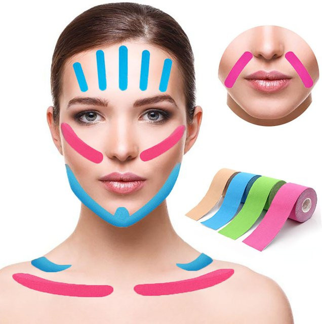 RUZOFO Facelifting-Tape, Baumwoll-Kinesiologie-Tape, Unisex, 5 m - Bild 1