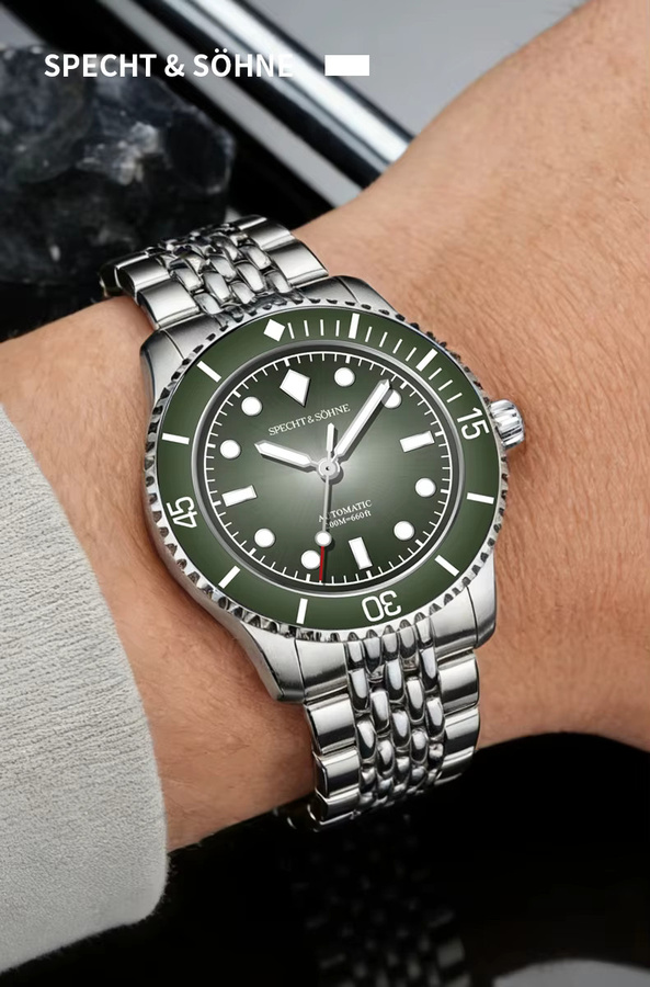 Specht & Söhne Taucheruhr, Automatik, Edelstahl, Saphirglas, Herren - Bild 3
