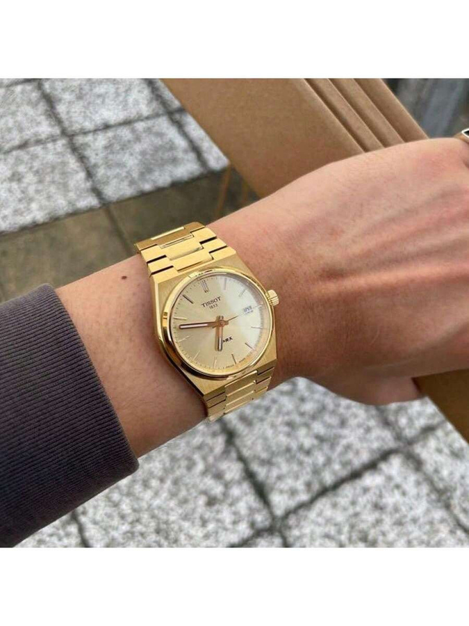 Tissot Armbanduhr, Quarz, Edelstahl, Gold, 35 mm, Unisex - Bild 2