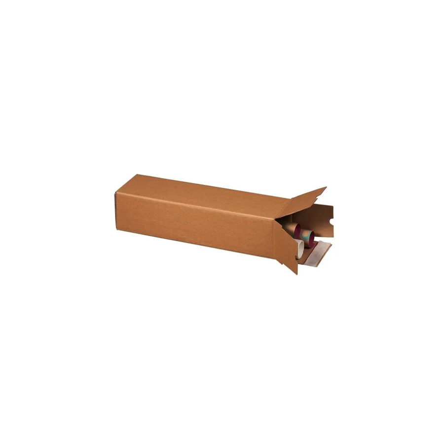 PROREGAL Plan-Box DIN A2 Dokumentenbox aus Wellpappe mit Teleskophülle und Doppel-Selbstklebeverschluss, Braun, 100 Stück, L x B x H: 43,5 x 10,5 x 10,5 cm - Bild 2