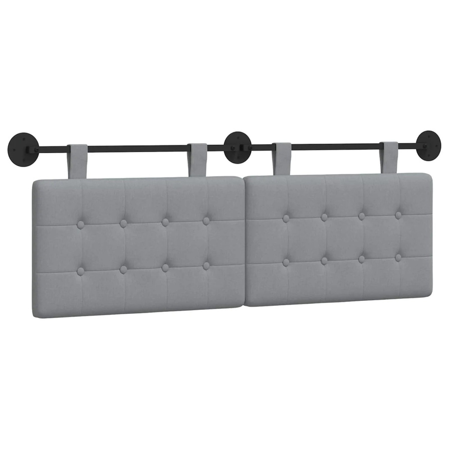 vidaXL Wandmontiertes Polsterpaneel aus Stoff in Grau, B/H: 130 x 55 cm - Bild 2