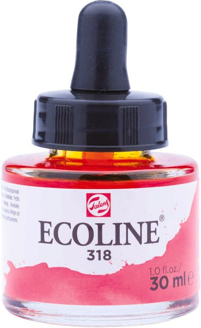 ECOLINE Flüssige Wasserfarbe Karmin 30 ml - Bild 1