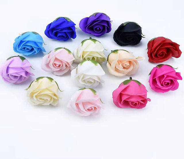 Künstliche Rosen in Multicolour für Valentinstag, Hochzeit und Dekoration - Bild 1