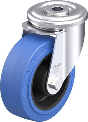 Blickle LER-POEV 100R-SB Stahlblech-Lenkrolle in Blau und Schwarz mit 100 mm Rad-Durchmesser und 150 kg Tragfähigkeit - Bild 1