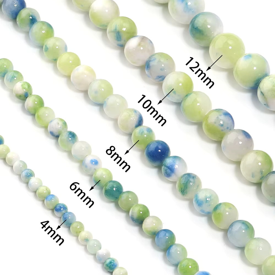 Louleur Perlen, Jade, Blau Gelb Gemischt, Bunt - Bild 2