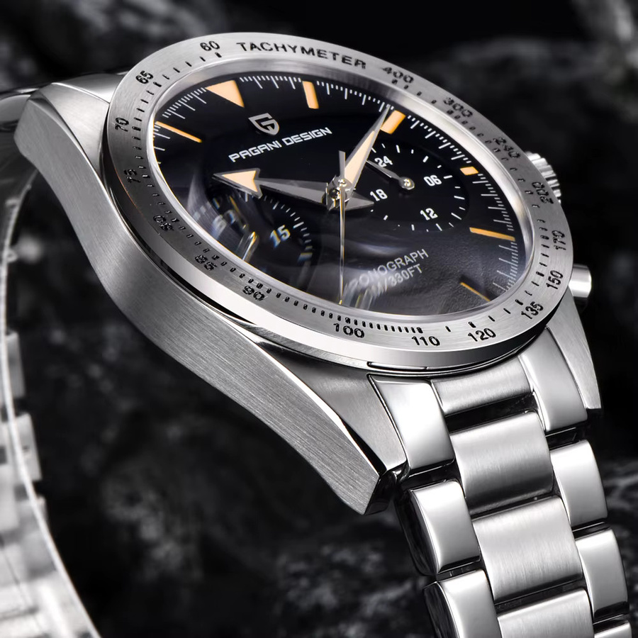 Pagani Design Chronograph, Quarz, Edelstahl, Grün, Herren - Bild 3