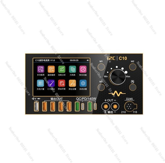 i2C C10 Oszilloskop-Amperemeter Multimeter in Gold und Schwarz - Bild 1