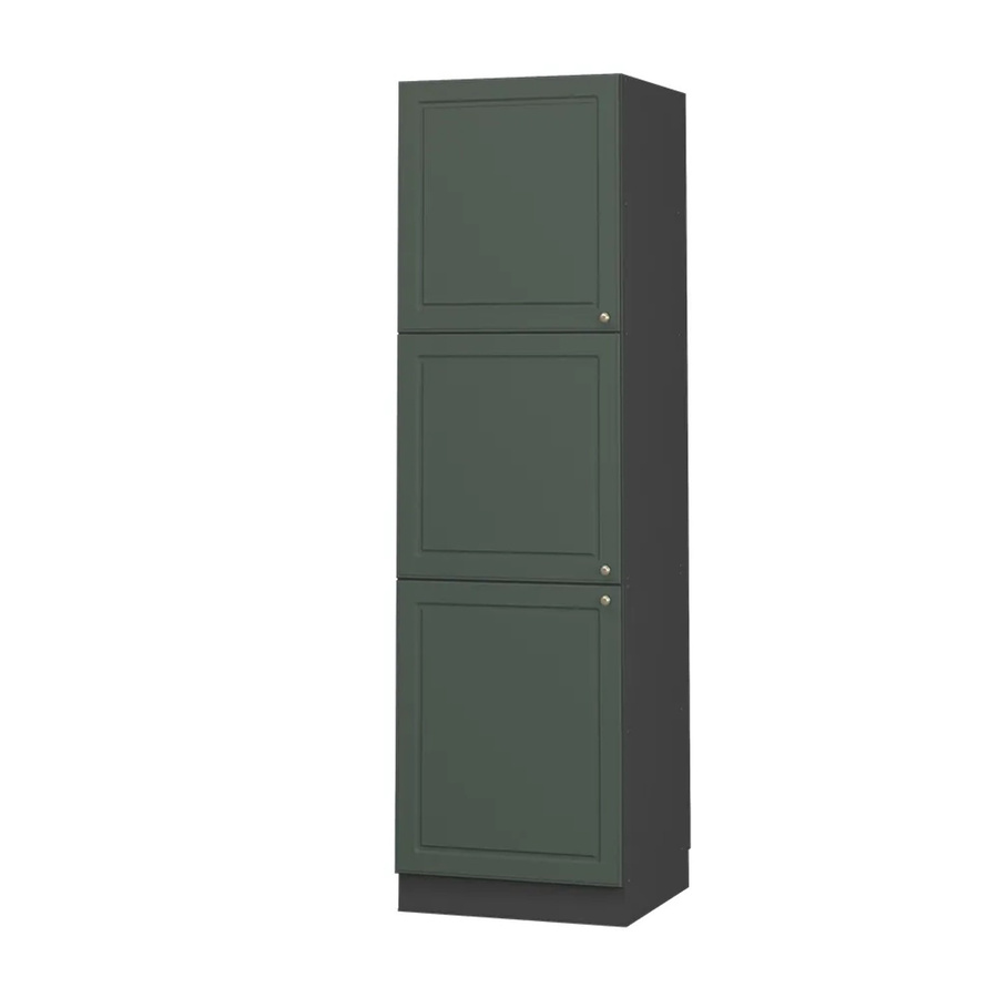Vicco Herdbauschrank Fame-Line in Landhausoptik, Farbe Dunkelgrün Grün und Anthrazit, B/T/H: 60 x 61,13 x 206 cm - Bild 2
