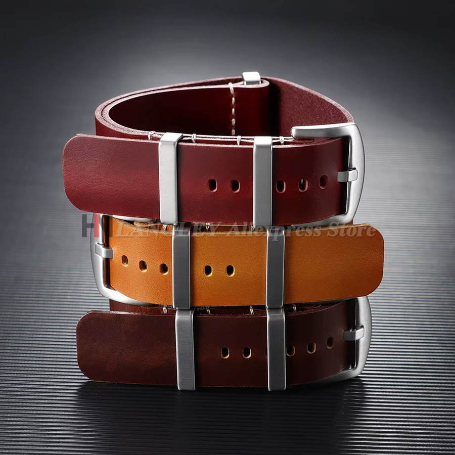 Langley Uhrenarmband Leder, Herren - Bild 4
