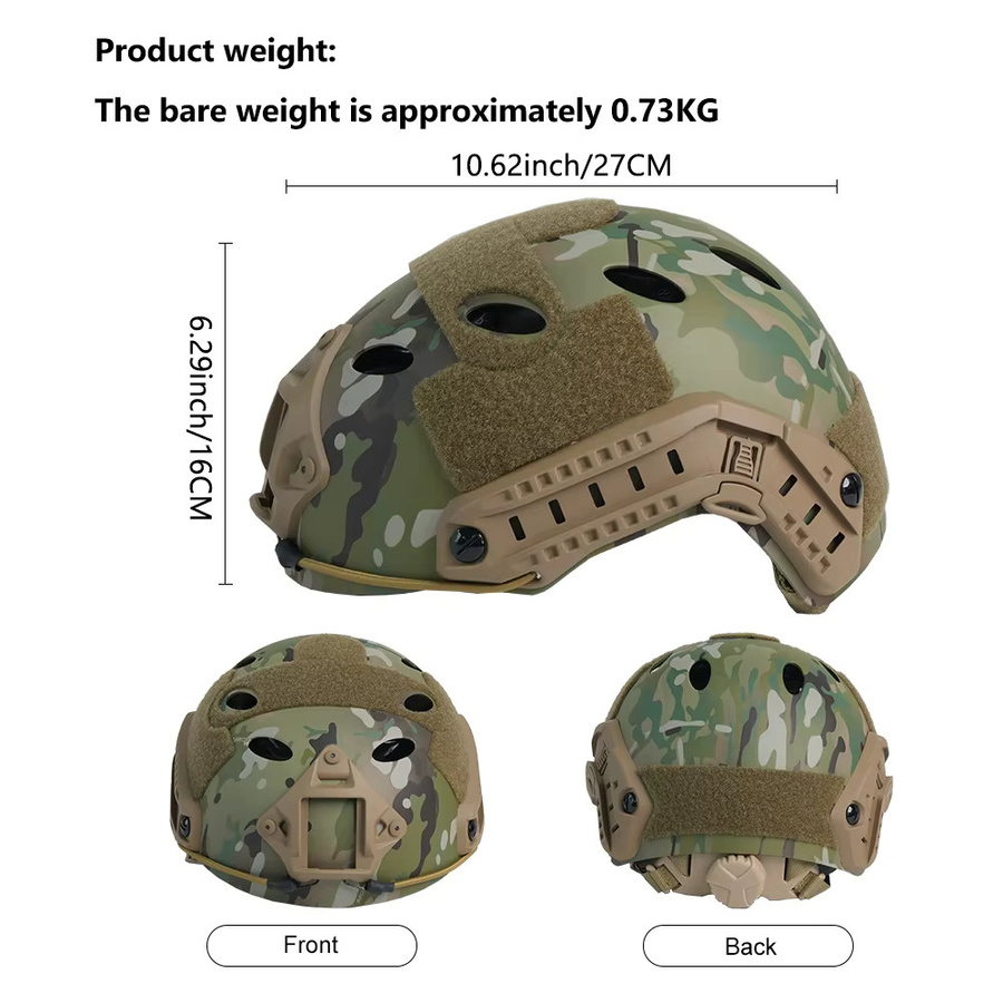BOOIU Militärhelm, Tarnung, Armee Helm, Kopfschutzausrüstung - Bild 2