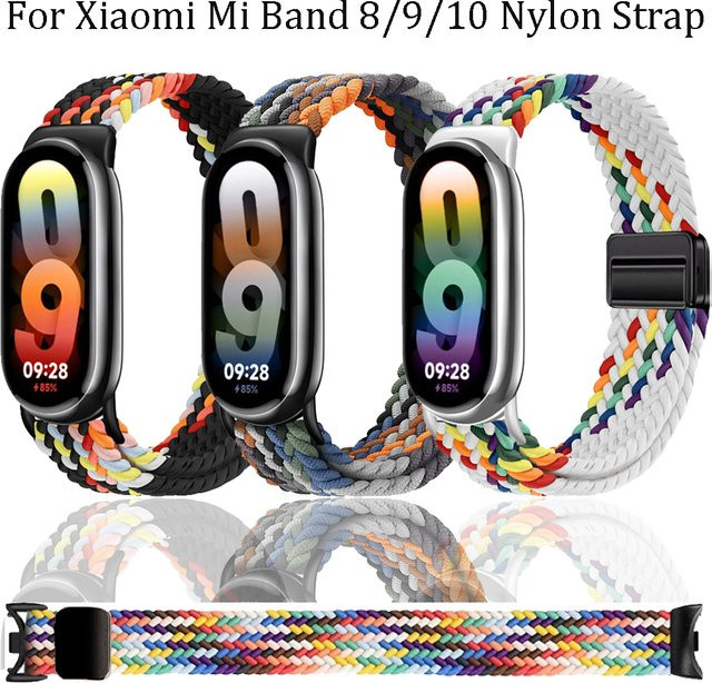 Uhrenarmband Nylon, Bunt, Unisex, für Xiaomi Mi Band 10 9 8 - Bild 1