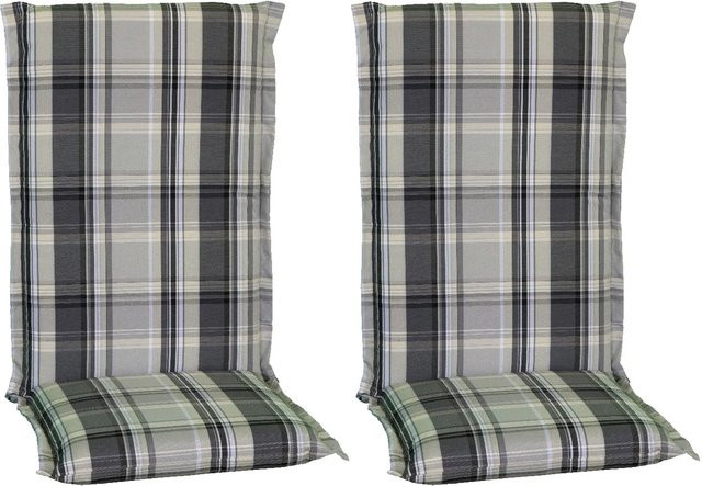 Beo Sitzauflage Hochlehner Atika 2er-Set Karo Beige - Bild 1