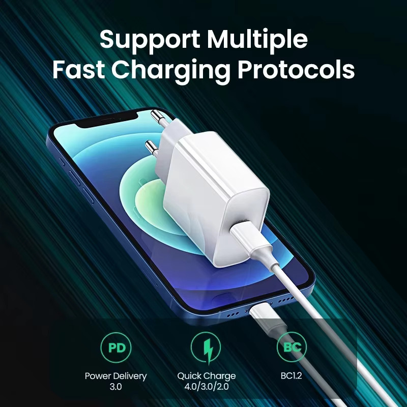 40W USB-C PD Schnellladegerät mit USB-C Kabel für iPhone 16 15 14 13 12 11 Pro Max Plus in Weiß - Bild 2