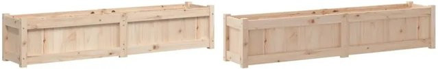 2er-Set vidaXL Pflanzkübel aus Kiefernholz in Braun, rustikal, B/T/H: 150 x 31 x 31 cm - Bild 1