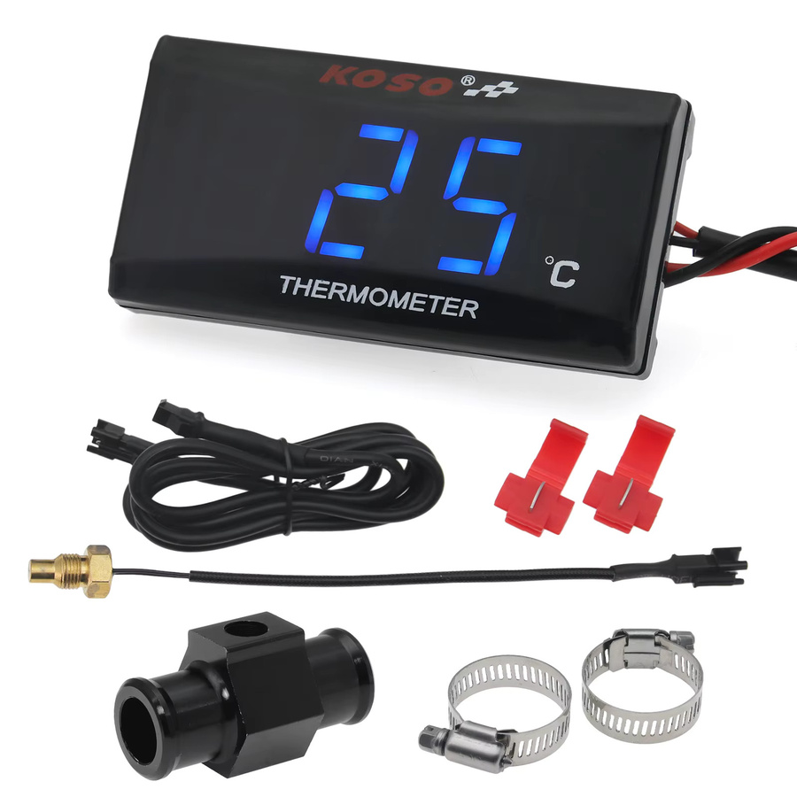 ZMFJH Mini Motorrad Wassertemperatur-Anzeige Thermometer in Schwarz für XMAX 250 300, NMAX, CB400 und CB500 - Bild 2