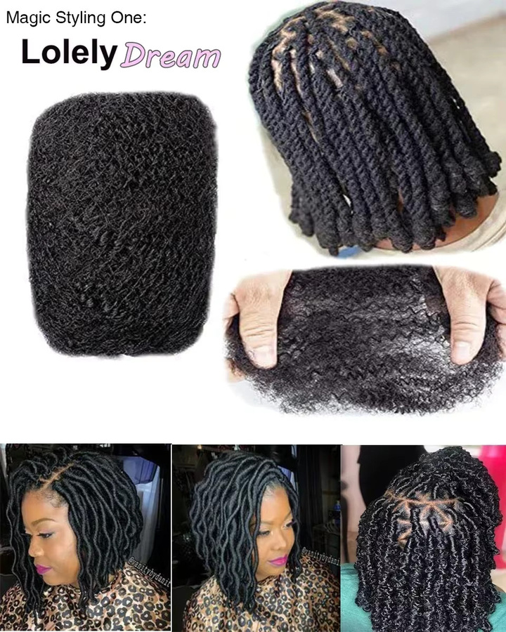 Lolely Dream Afro Kinky Mini Twist Dreadlock Bulk, 50 g, Remy Echthaar - Bild 3
